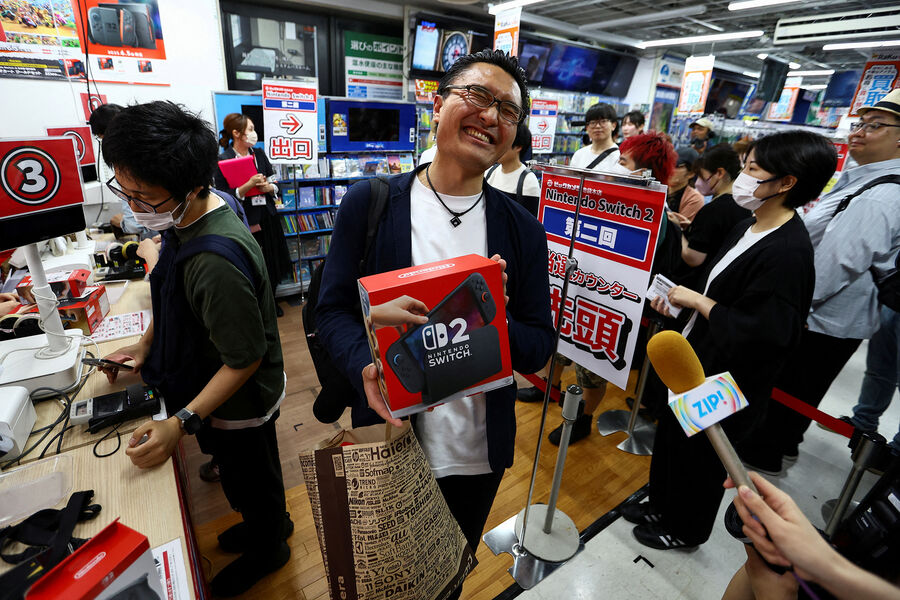 Во время старта продаж игровой консоли Nintendo Switch 2&nbsp;в&nbsp;Токио